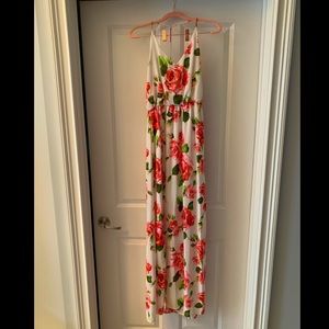 Lush Rose Maxi Dress Size Small